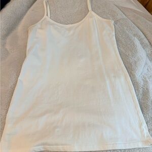 Buckle White Spaghetti Strap Tank Top